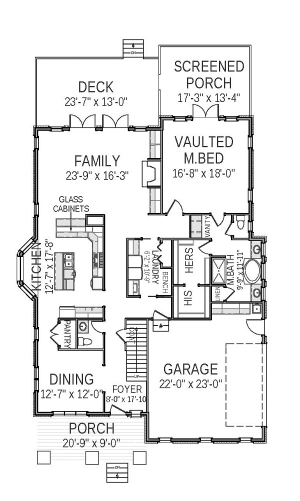 Bungalow House Plan with 4 Bedrooms and 2.5 Baths - Plan 9018
